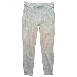 Spanx Grey Reptile Print Stretch Ankle Length Jeggings Pants Leggings Size L